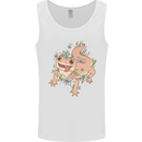 Gekko With Flowers Lizards Mens Vest Tank Top White