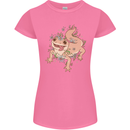 Gekko With Flowers Lizards Womens Petite Cut T-Shirt Azalea