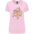 Gekko With Flowers Lizards Womens Wider Cut T-Shirt Light Pink
