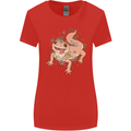 Gekko With Flowers Lizards Womens Wider Cut T-Shirt Red