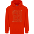 Gemini Faces Star Sign Astrological Zodiac Childrens Kids Hoodie Bright Red