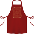 Gemini Faces Star Sign Astrological Zodiac Cotton Apron 100% Organic Maroon