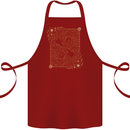Gemini Faces Star Sign Astrological Zodiac Cotton Apron 100% Organic Maroon