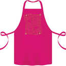 Gemini Faces Star Sign Astrological Zodiac Cotton Apron 100% Organic Pink