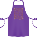 Gemini Faces Star Sign Astrological Zodiac Cotton Apron 100% Organic Purple
