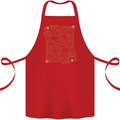 Gemini Faces Star Sign Astrological Zodiac Cotton Apron 100% Organic Red