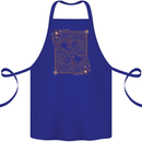Gemini Faces Star Sign Astrological Zodiac Cotton Apron 100% Organic Royal Blue