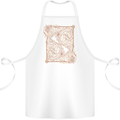 Gemini Faces Star Sign Astrological Zodiac Cotton Apron 100% Organic White