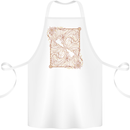 Gemini Faces Star Sign Astrological Zodiac Cotton Apron 100% Organic White