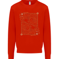 Gemini Faces Star Sign Astrological Zodiac Kids Sweatshirt Jumper Bright Red