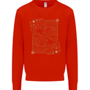 Gemini Faces Star Sign Astrological Zodiac Kids Sweatshirt Jumper Bright Red