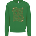 Gemini Faces Star Sign Astrological Zodiac Kids Sweatshirt Jumper Irish Green