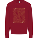Gemini Faces Star Sign Astrological Zodiac Kids Sweatshirt Jumper Red
