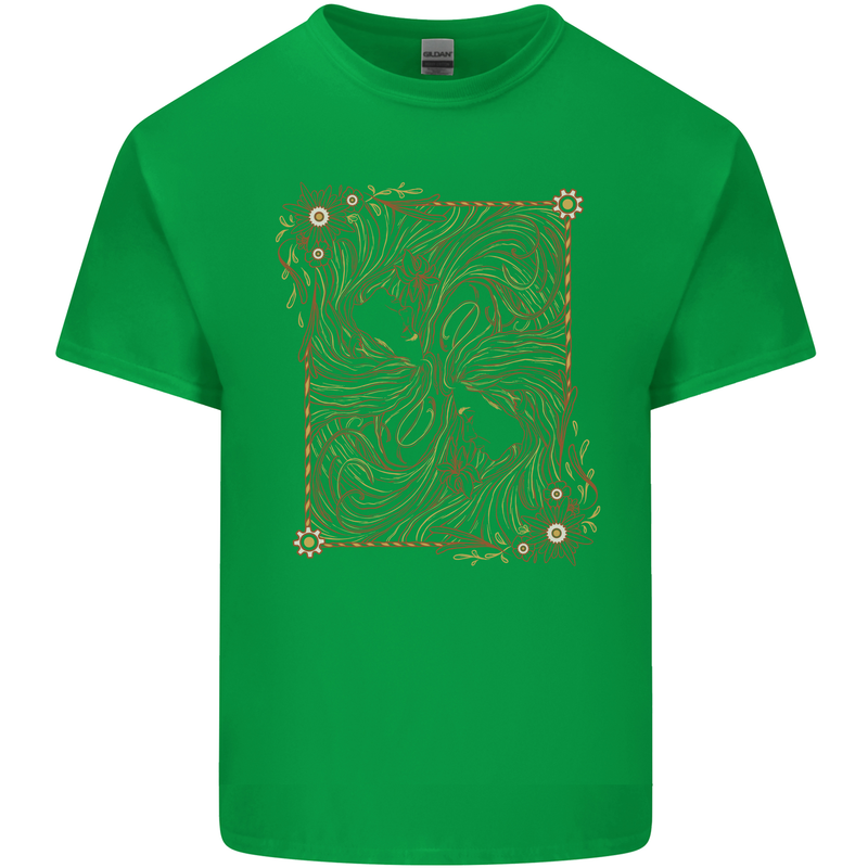 Gemini Faces Star Sign Astrological Zodiac Kids T-Shirt Childrens Irish Green