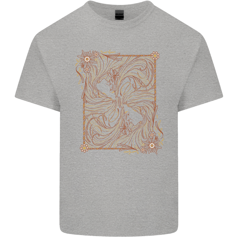 Gemini Faces Star Sign Astrological Zodiac Kids T-Shirt Childrens Sports Grey