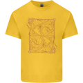 Gemini Faces Star Sign Astrological Zodiac Kids T-Shirt Childrens Yellow