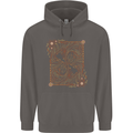 Gemini Faces Star Sign Astrological Zodiac Mens 80% Cotton Hoodie Charcoal