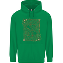Gemini Faces Star Sign Astrological Zodiac Mens 80% Cotton Hoodie Irish Green