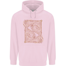 Gemini Faces Star Sign Astrological Zodiac Mens 80% Cotton Hoodie Light Pink