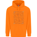 Gemini Faces Star Sign Astrological Zodiac Mens 80% Cotton Hoodie Orange