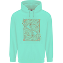 Gemini Faces Star Sign Astrological Zodiac Mens 80% Cotton Hoodie Peppermint