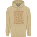 Gemini Faces Star Sign Astrological Zodiac Mens 80% Cotton Hoodie Sand