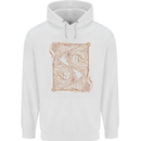 Gemini Faces Star Sign Astrological Zodiac Mens 80% Cotton Hoodie White