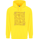 Gemini Faces Star Sign Astrological Zodiac Mens 80% Cotton Hoodie Yellow