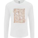 Gemini Faces Star Sign Astrological Zodiac Mens Long Sleeve T-Shirt White