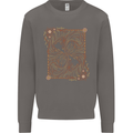 Gemini Faces Star Sign Astrological Zodiac Mens Sweatshirt Jumper Charcoal