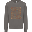 Gemini Faces Star Sign Astrological Zodiac Mens Sweatshirt Jumper Charcoal