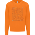 Gemini Faces Star Sign Astrological Zodiac Mens Sweatshirt Jumper Orange