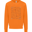 Gemini Faces Star Sign Astrological Zodiac Mens Sweatshirt Jumper Orange