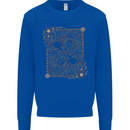 Gemini Faces Star Sign Astrological Zodiac Mens Sweatshirt Jumper Royal Blue