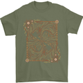 Gemini Faces Star Sign Astrological Zodiac Mens T-Shirt 100% Cotton Military Green