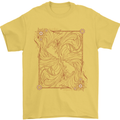 Gemini Faces Star Sign Astrological Zodiac Mens T-Shirt 100% Cotton Yellow