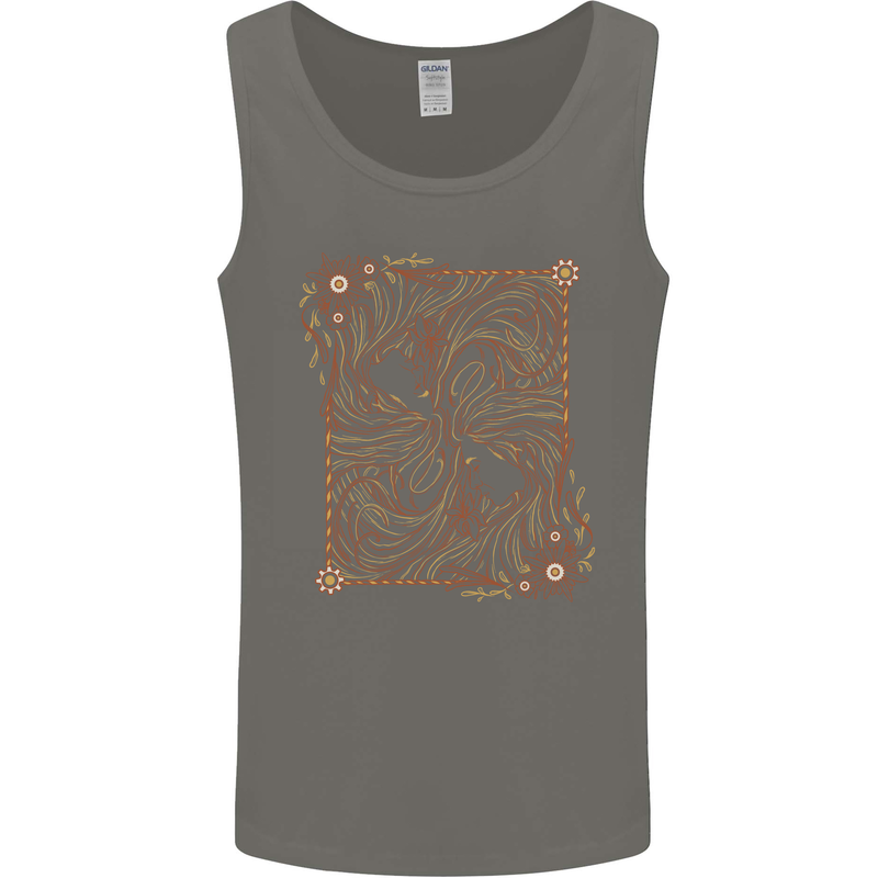 Gemini Faces Star Sign Astrological Zodiac Mens Vest Tank Top Charcoal