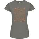 Gemini Faces Star Sign Astrological Zodiac Womens Petite Cut T-Shirt Charcoal