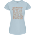 Gemini Faces Star Sign Astrological Zodiac Womens Petite Cut T-Shirt Light Blue