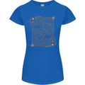 Gemini Faces Star Sign Astrological Zodiac Womens Petite Cut T-Shirt Royal Blue