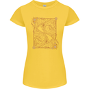 Gemini Faces Star Sign Astrological Zodiac Womens Petite Cut T-Shirt Yellow
