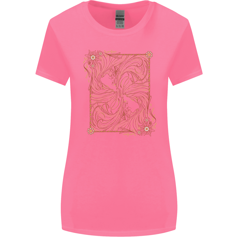 Gemini Faces Star Sign Astrological Zodiac Womens Wider Cut T-Shirt Azalea