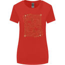 Gemini Faces Star Sign Astrological Zodiac Womens Wider Cut T-Shirt Red