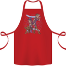 Gemini Star Sign Astrological Zodiac Cotton Apron 100% Organic Red