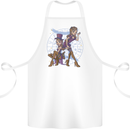 Gemini Star Sign Astrological Zodiac Cotton Apron 100% Organic White