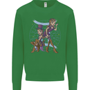 Gemini Star Sign Astrological Zodiac Kids Sweatshirt Jumper Irish Green