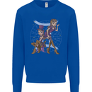 Gemini Star Sign Astrological Zodiac Kids Sweatshirt Jumper Royal Blue