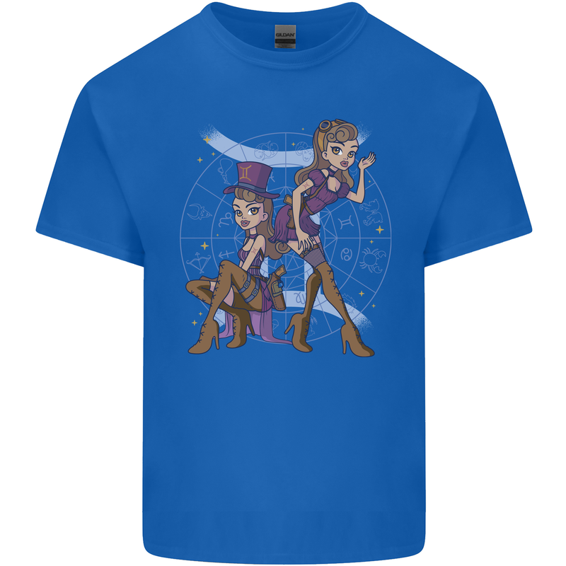 Gemini Star Sign Astrological Zodiac Kids T-Shirt Childrens Royal Blue