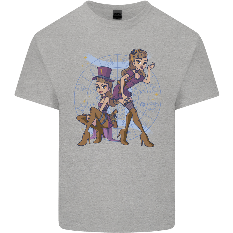 Gemini Star Sign Astrological Zodiac Kids T-Shirt Childrens Sports Grey