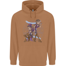 Gemini Star Sign Astrological Zodiac Mens 80% Cotton Hoodie Caramel Latte